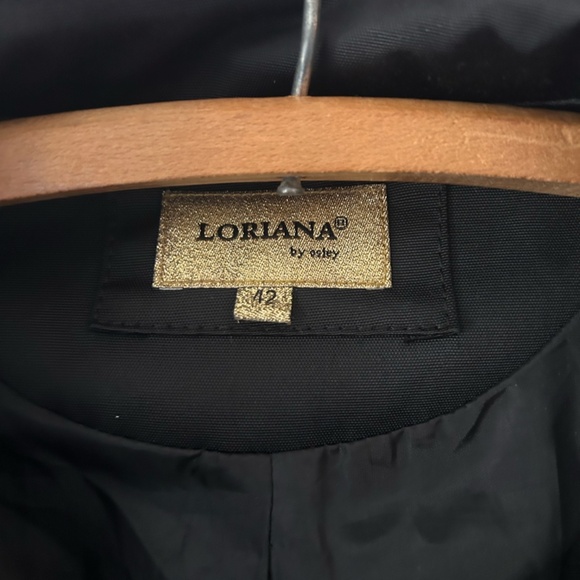 Loriana by Osley Black Trench Coat Women's Size 42 - Picture 3 of 6